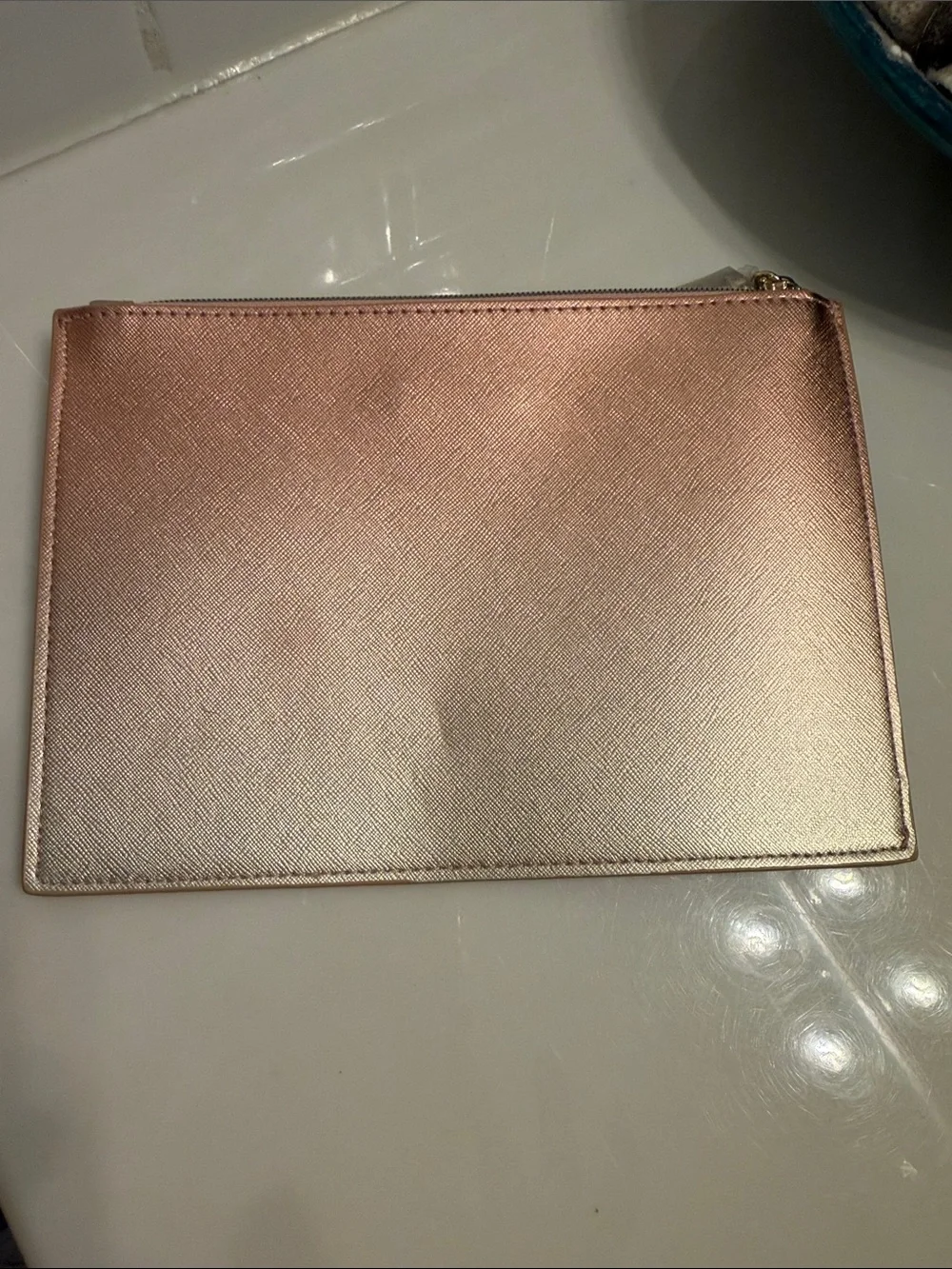 ✨LOW START✨Michael Kors Rose Gold Metallic Saffiano Wristlet - Picture 4 of 5